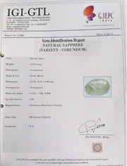 6.59/CT Natural Pitambari Sapphire with Govt Lab Certificate-71386